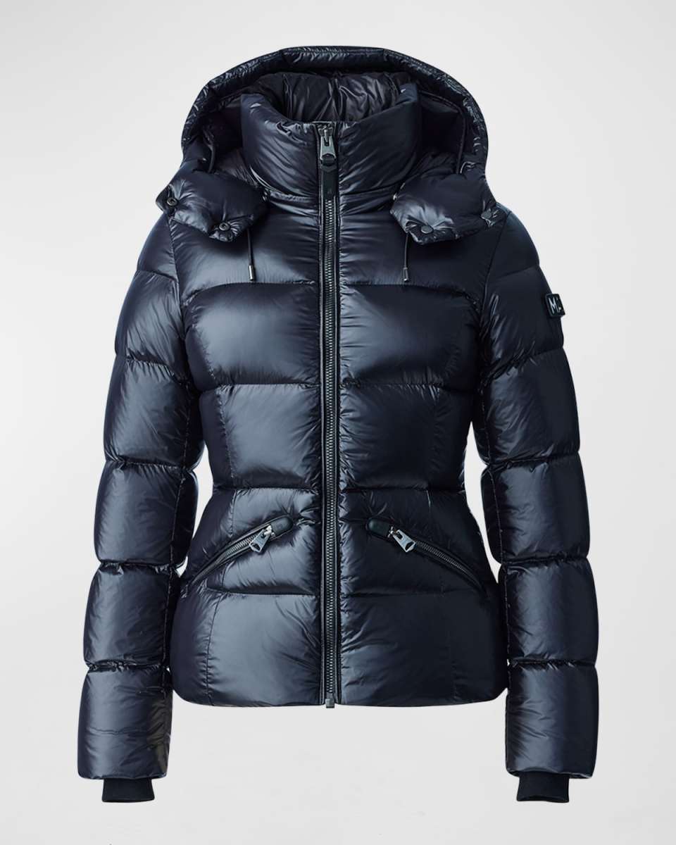 Madalyn Lustrous Light Down Jacket with Hood