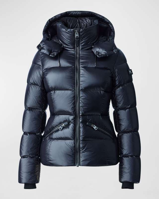 Madalyn Lustrous Light Down Jacket with Hood
