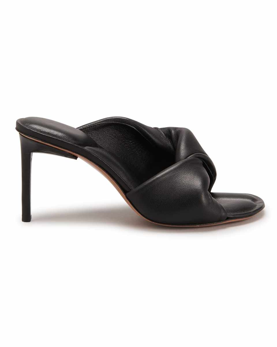 Les Mules Bagnu Twisted Lambskin Sandals