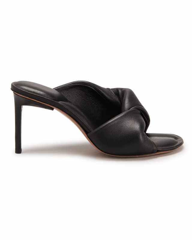 Les Mules Bagnu Twisted Lambskin Sandals