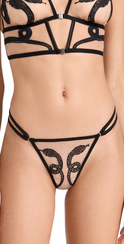 Thistle and Spire Medusa Thong Butterscotch/Black