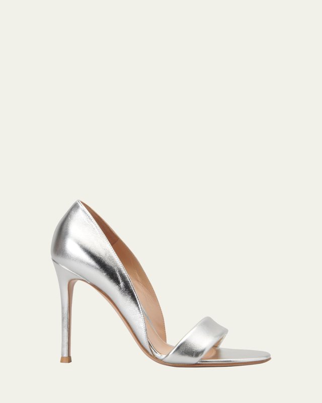 Metallic Napa Open-Toe Pumps