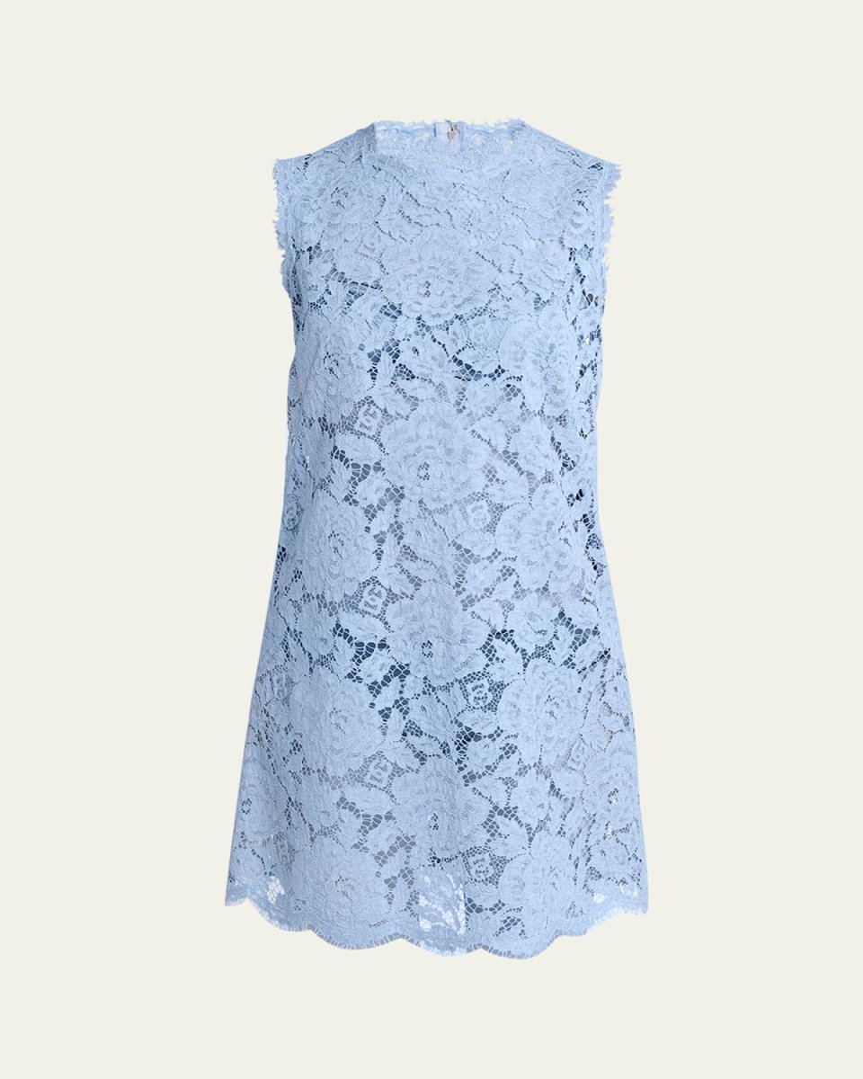 Floral Guipure Lace Mini Dress