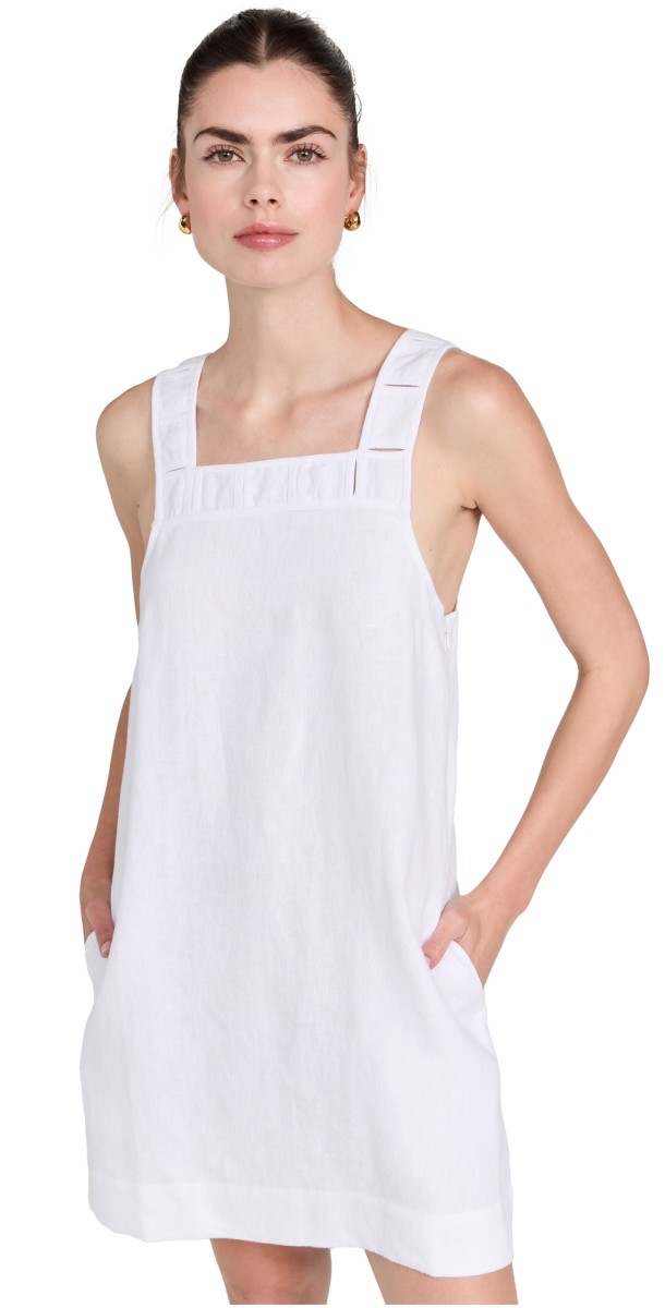 Madewell Georgia Embroidered Tank Mini Dress Eyelet White