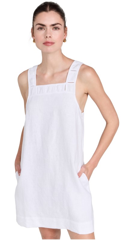 Madewell Georgia Embroidered Tank Mini Dress Eyelet White