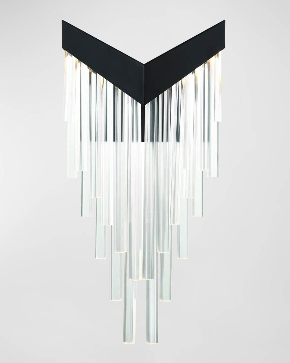 Vivien 1-Light LED Black Sconce
