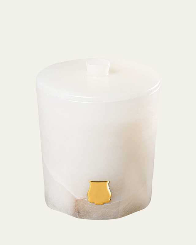 Abd El Kader Alabaster Candle, Moroccan Mint Tea, 9.5 oz.