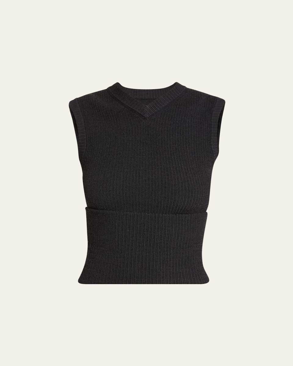 Cruz Ribbed Wool Vest