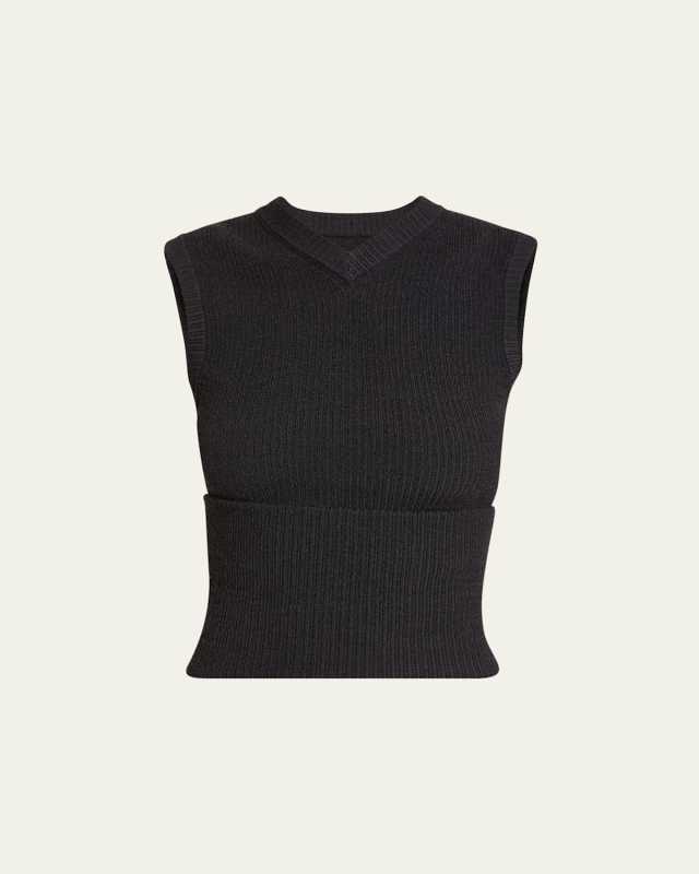 Cruz Ribbed Wool Vest