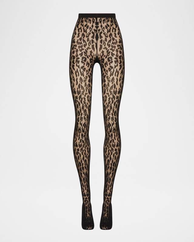 Josey Animal-Print Tights