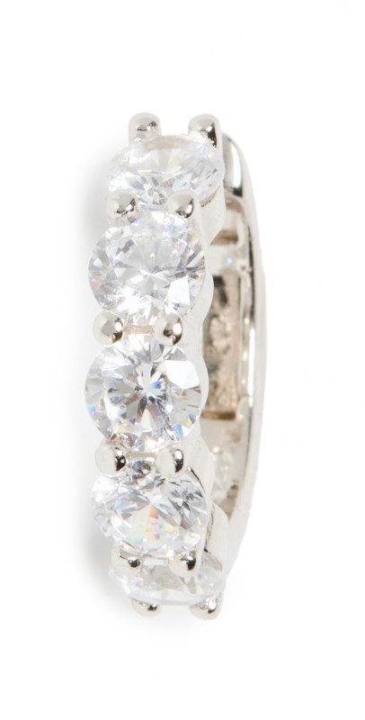 SHASHI Bianca Ear Cuff White Gold