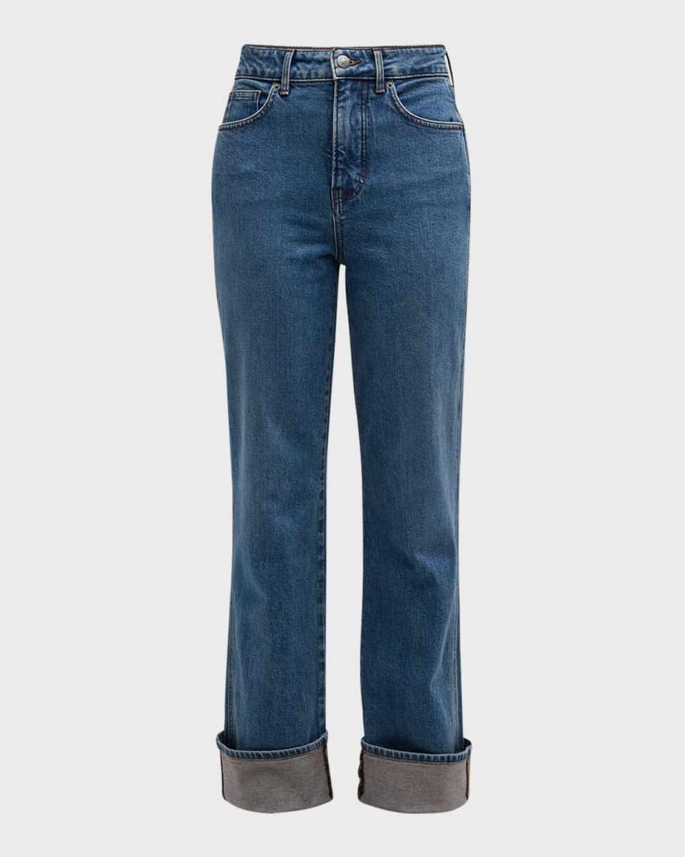 Dylan Straight-Leg Cuffed Jeans