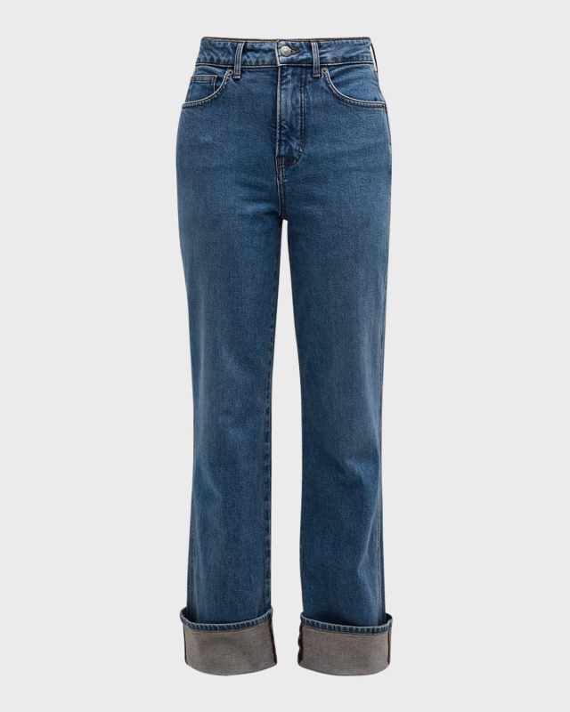 Dylan Straight-Leg Cuffed Jeans