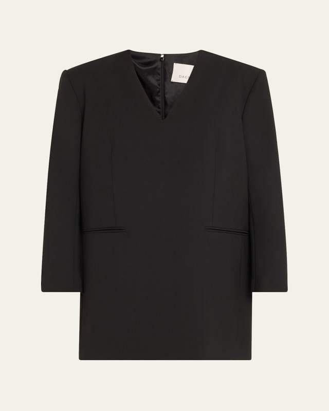 Wool-Blend Blazer Dress