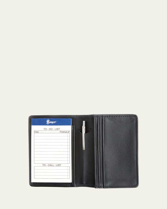 Personalized Leather Notepad Organizer Wallet