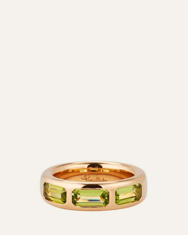 18K Rose Gold Iconica Ring with Peridot