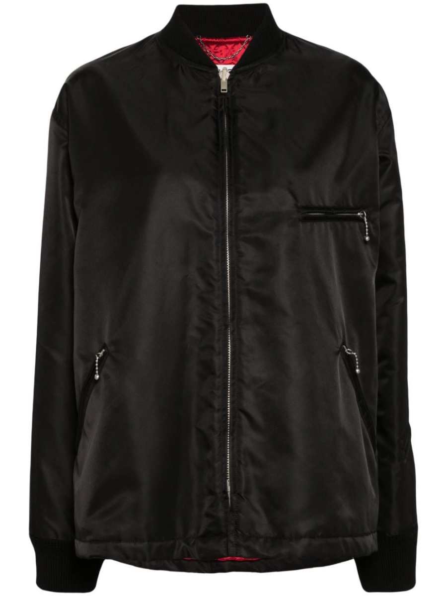 signature single-stitch logo bomber jacket