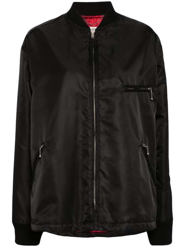 signature single-stitch logo bomber jacket