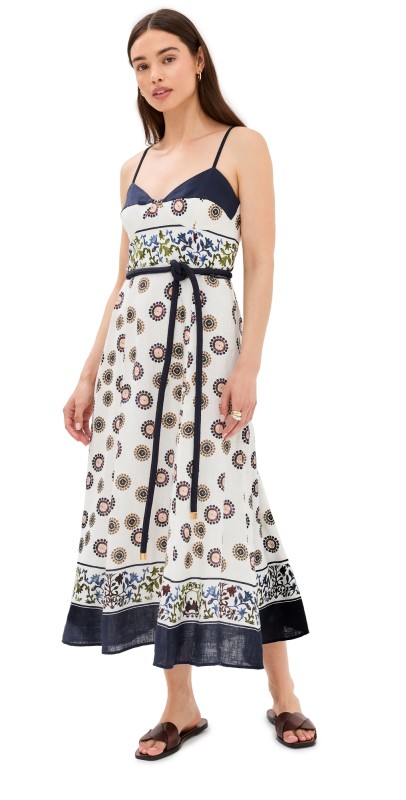 Silvia Tcherassi Dalil Dress Multi Sepia Floral
