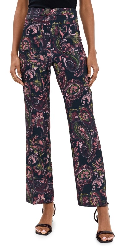 Figue Sioban Pants Painterly Paisley Berry Blue