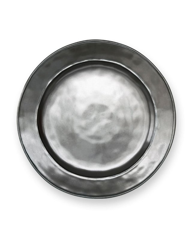 Pewter Stoneware Dinner Plate