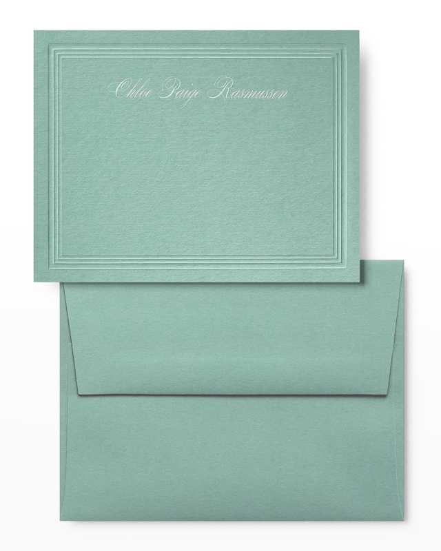 Colorful Style Note Cards, Set of 25 - Personalized