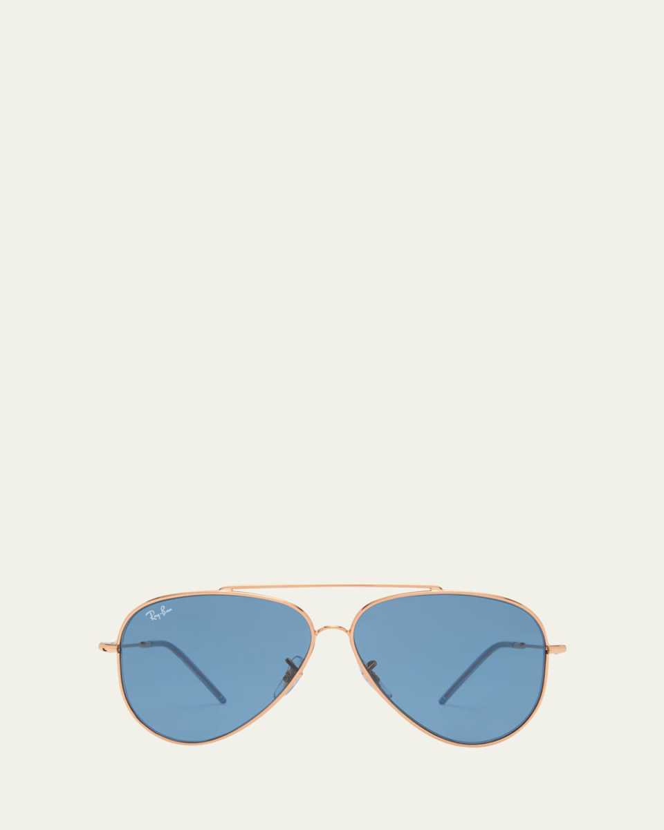 Golden Metal & Plastic Aviator Sunglasses
