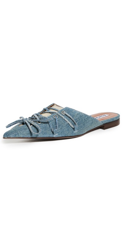 Acne Studios Bitten Denim Flats Dusty Blue