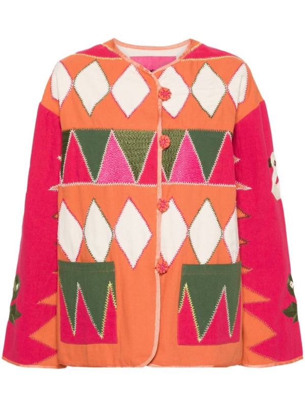patchwork-design jacket