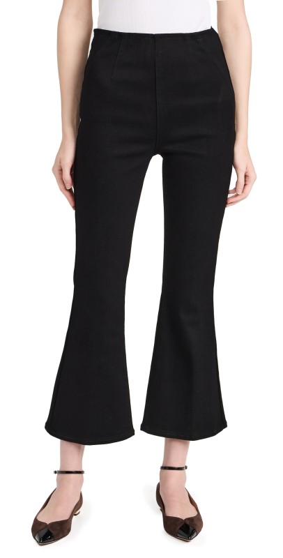 Veronica Beard Jeanana Pull On Ankle Flare Jeans Onyx