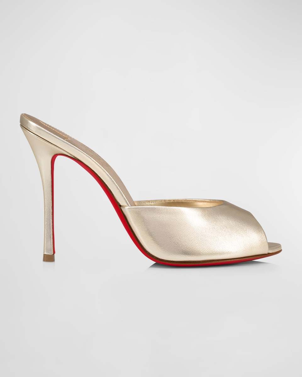 Me Dolly Metallic Red Sole Slide Sandals