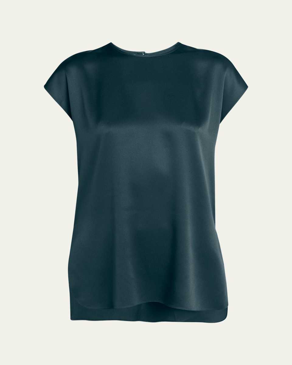 Short Sleeve Silk Blouse