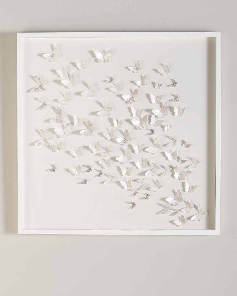 Silver Butterfly Shadowbox