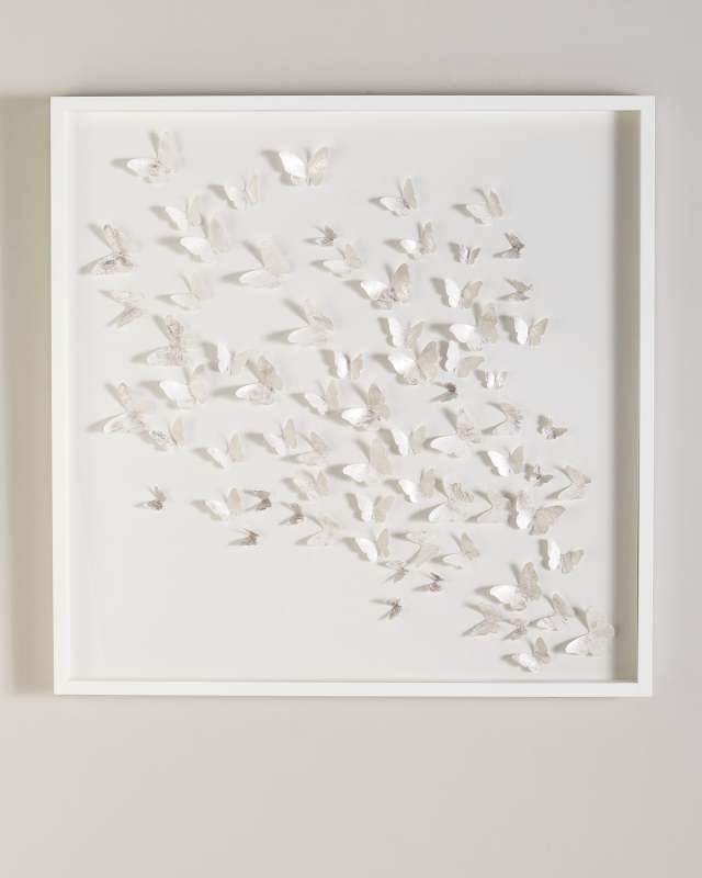 Silver Butterfly Shadowbox