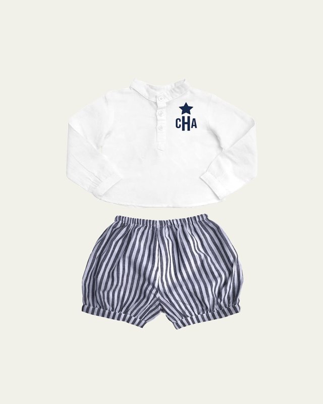 Boy's Harbor Island 2-Piece Gift Set, Size Newborn-24