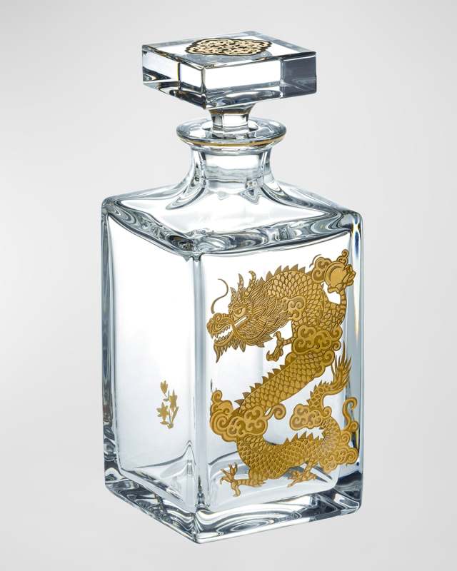 Whiskey Decanter With Golden Dragon