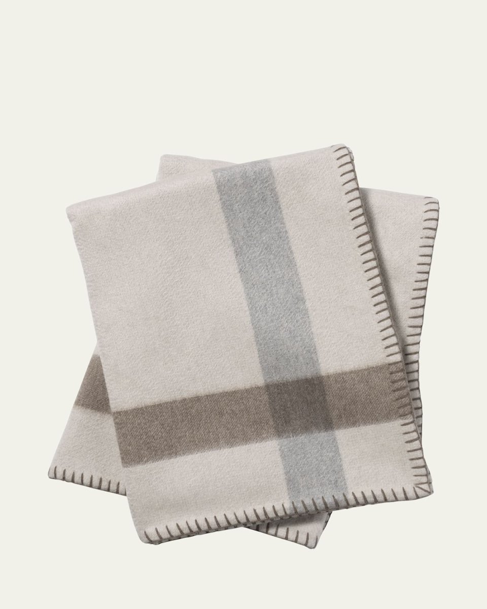 Double-Face Cashmere Throw Blanket, 56" x 72"