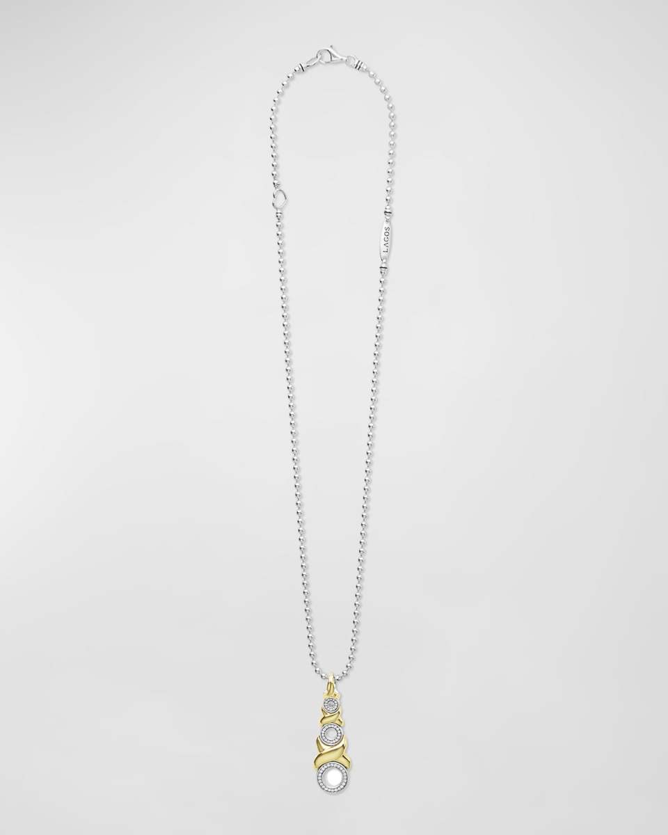 Sterling Silver and 18K Gold Embrace 3-Circle Pendant Necklace