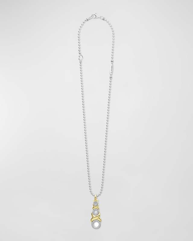 Sterling Silver and 18K Gold Embrace 3-Circle Pendant Necklace