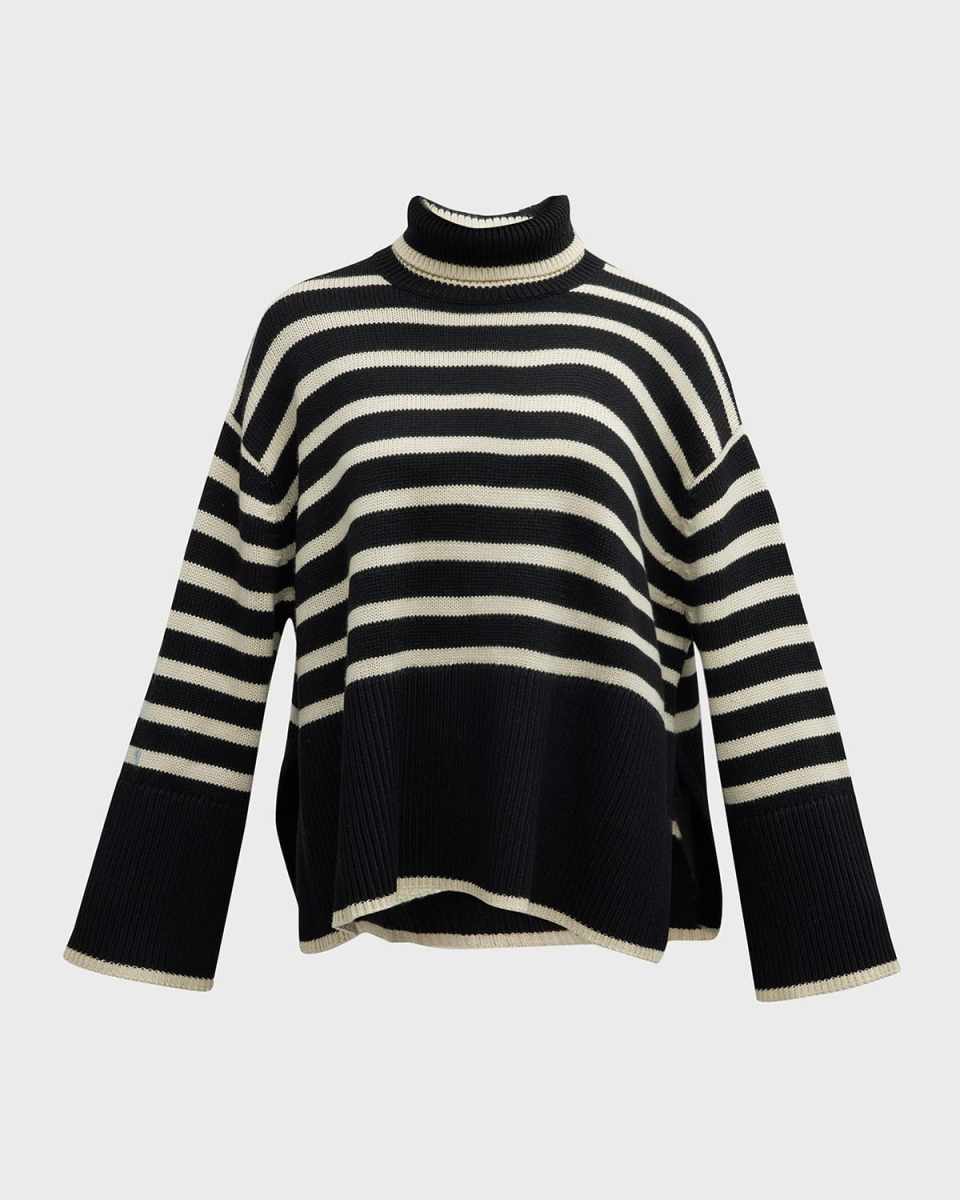 Signature Stripe Wool Turtleneck