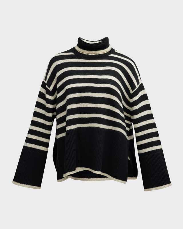 Signature Stripe Wool Turtleneck