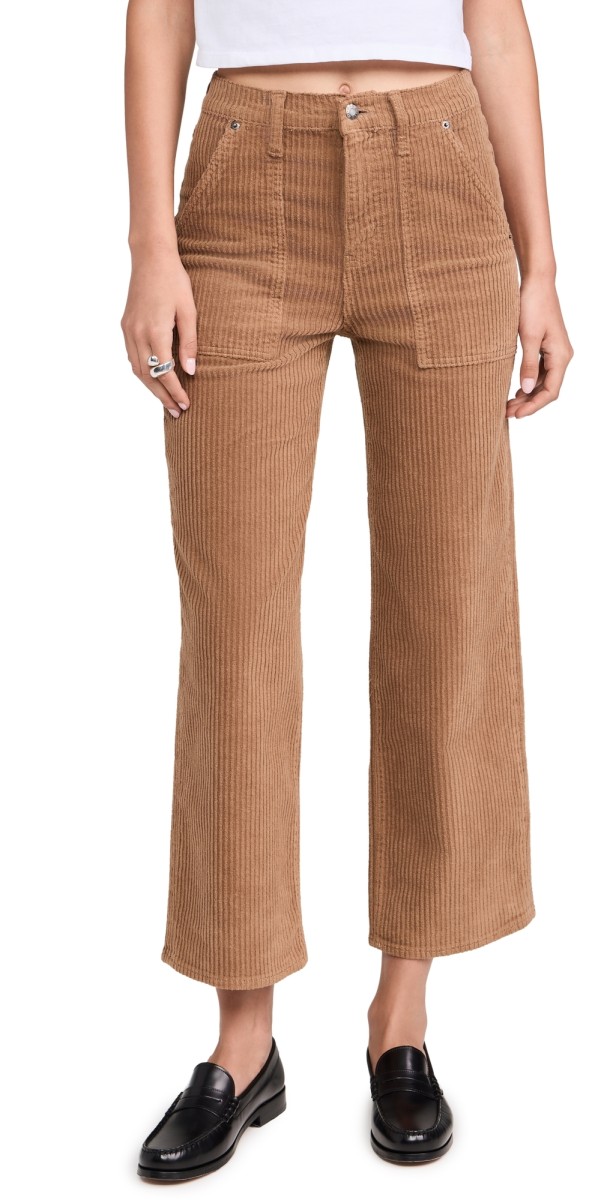 DAZE Pleaser Patch Pocket Corduroy Pants Decaf