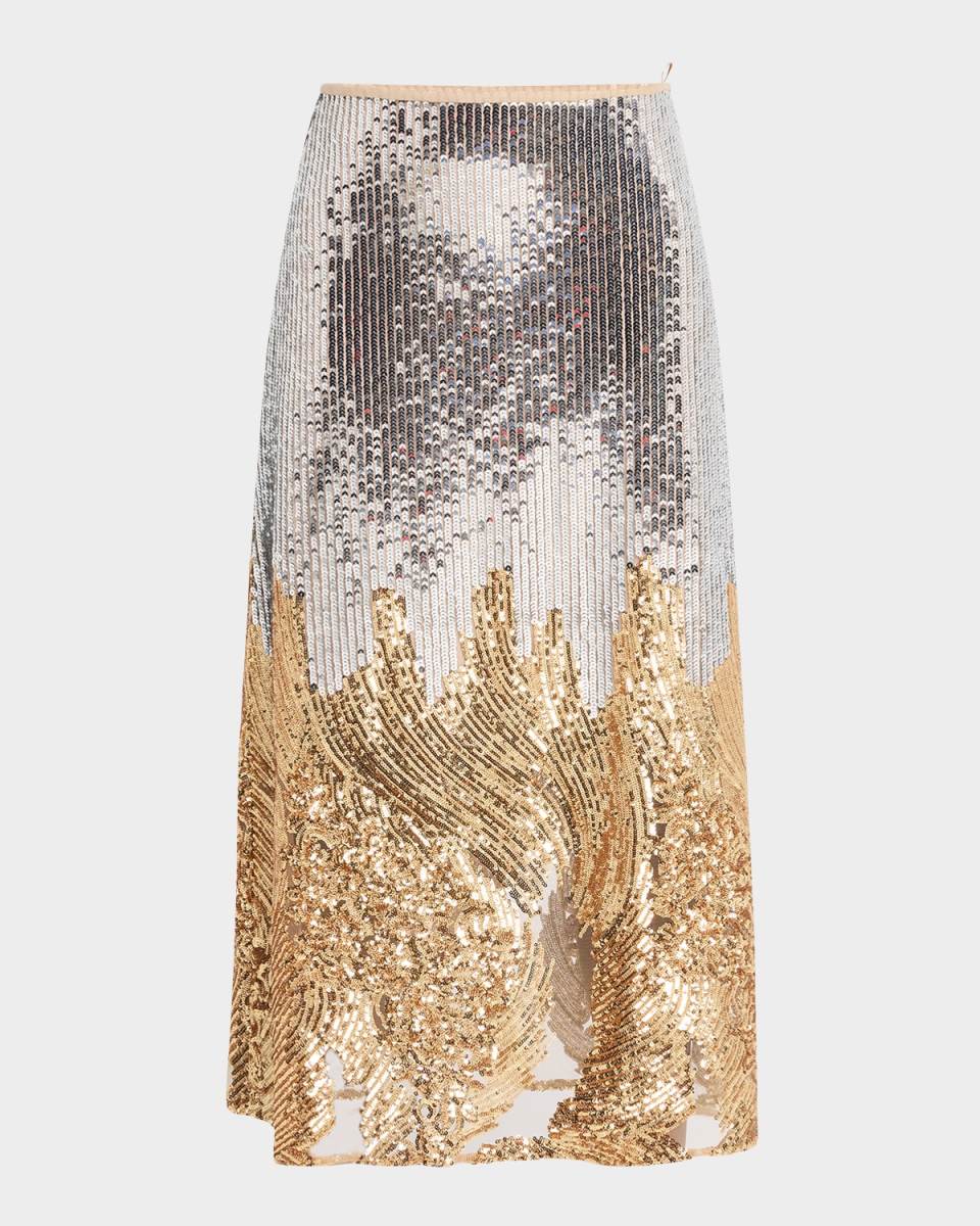 Elena Sequined Midi Skirt