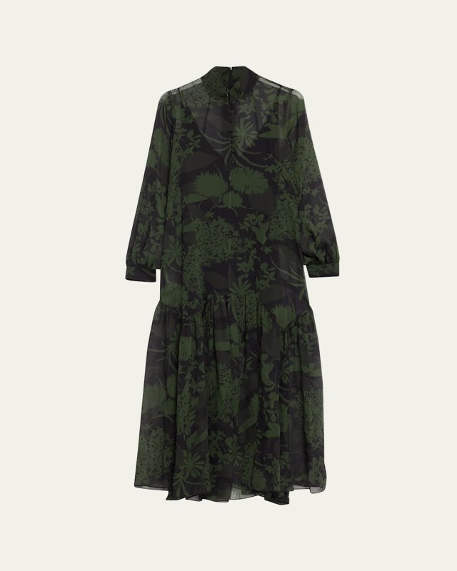 Silk Georgette Abraham Printed Gown