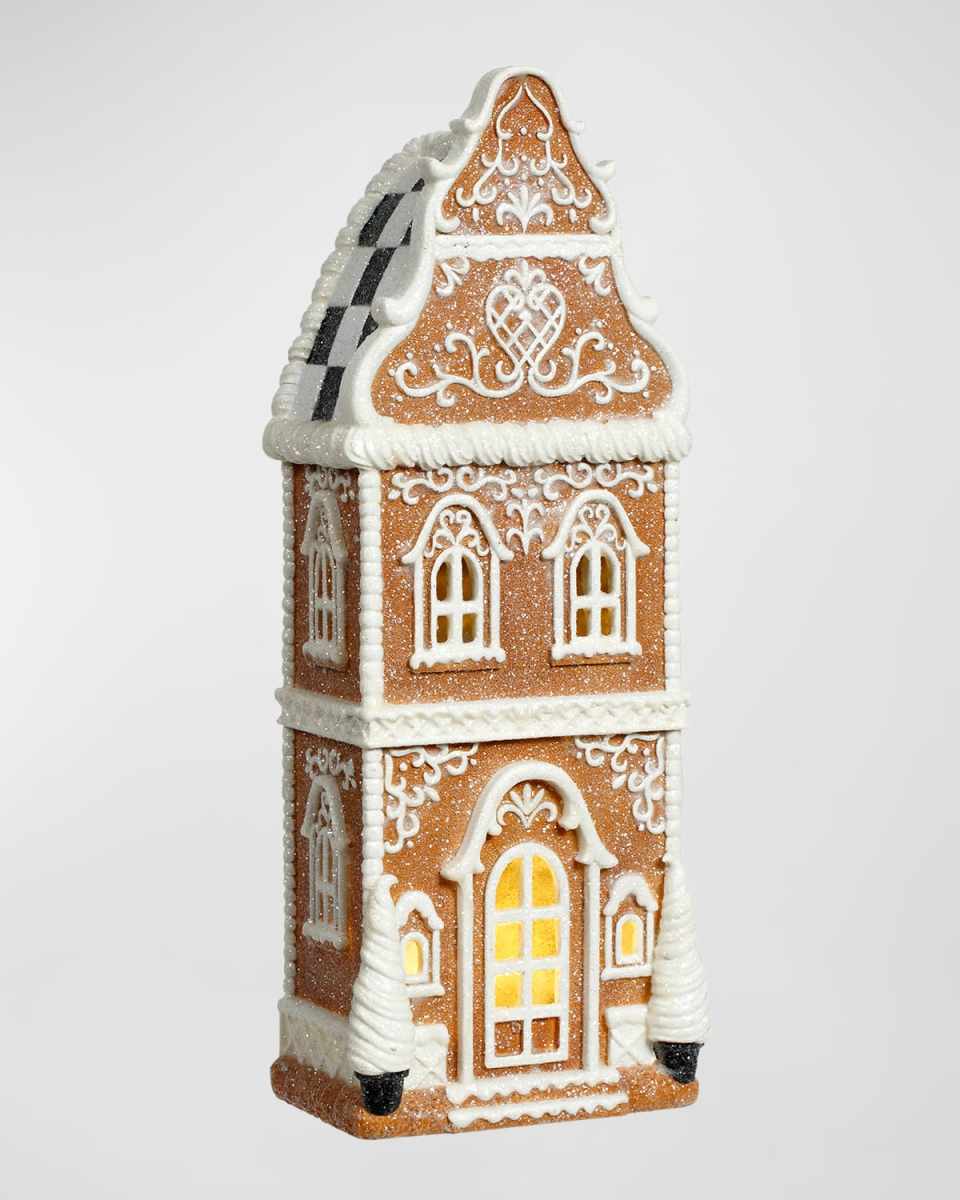 Lighted Gingerbread House Christmas Decoration, 18"
