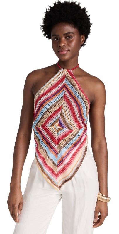 Missoni Top Multicolor Red Stripes