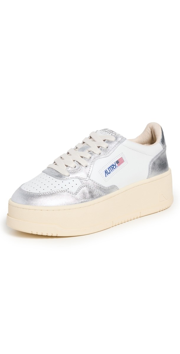 Autry Medalist Platform White/Silver