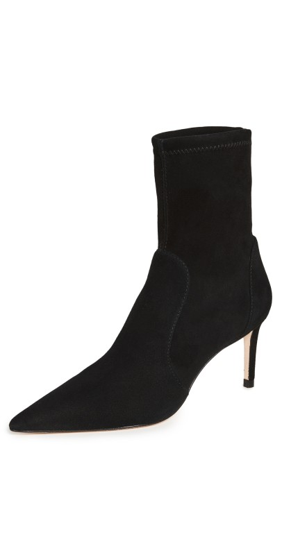 Stuart Weitzman 75mm Stuart Stretch Booties Black