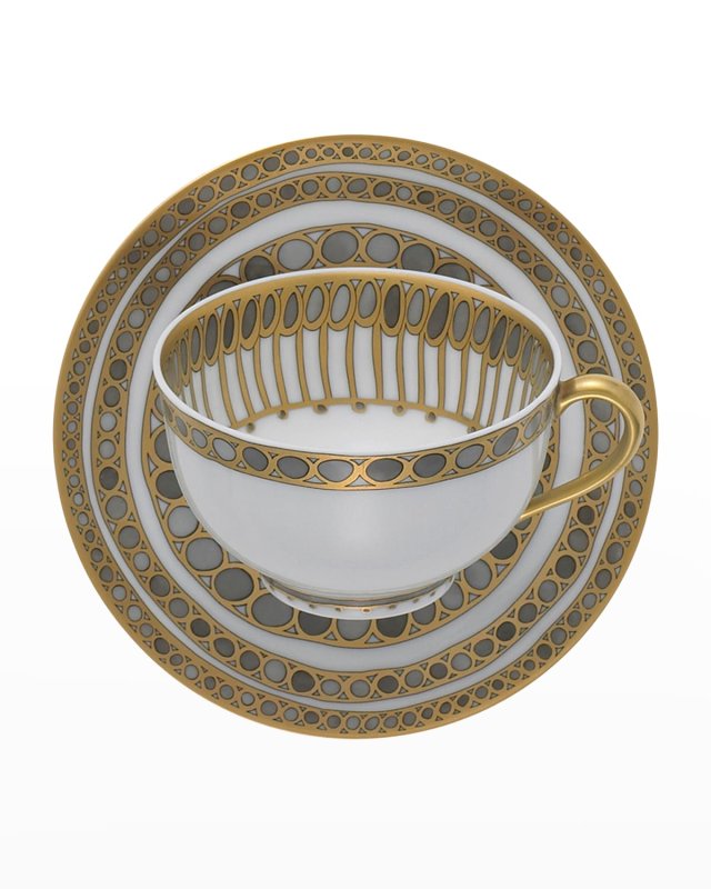 Syracuse Taupe Cup & Saucer