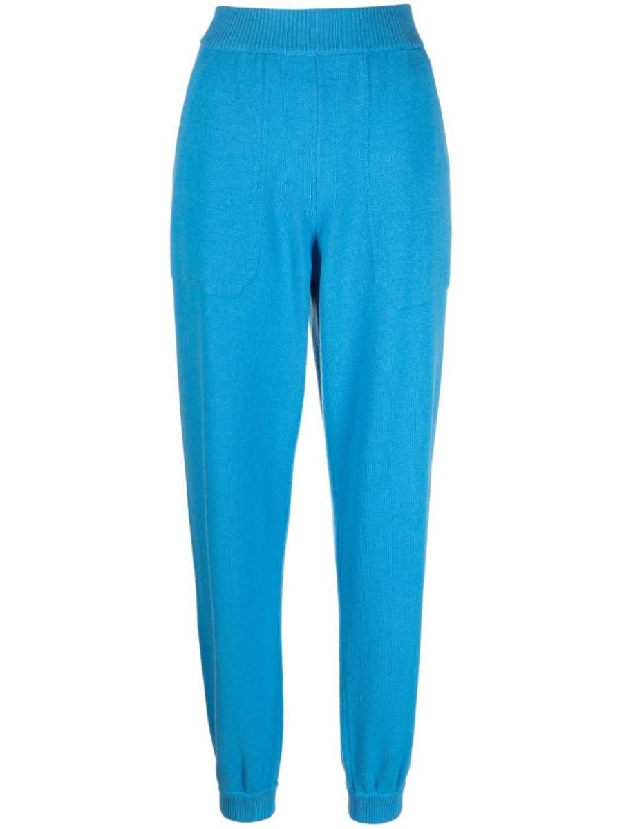 elasticated-waistband tapered track pants